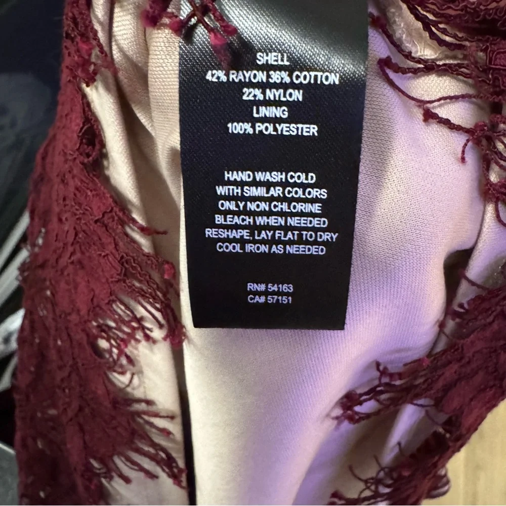 Jessica Howard Lace Overlay Sheath Dress – Burgundy Wine – Size 16 - Picture 11 of 13